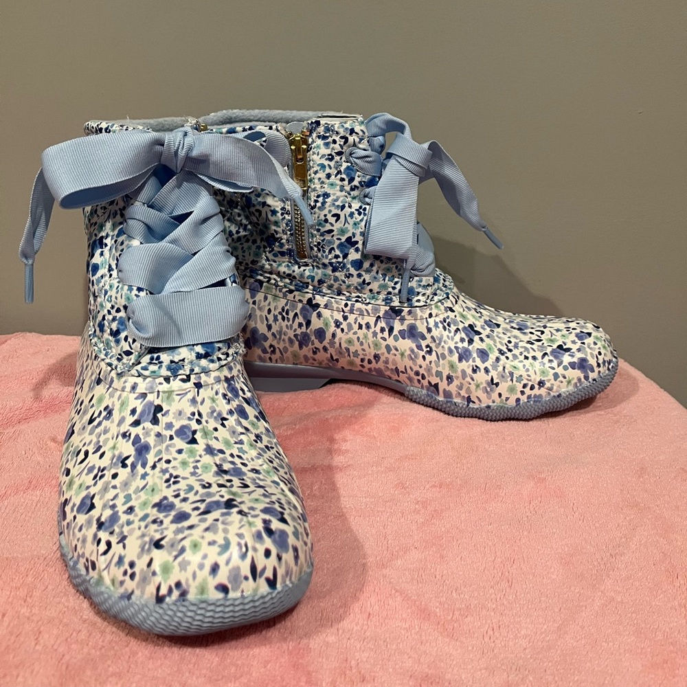 Sperry Floral Duck Boots